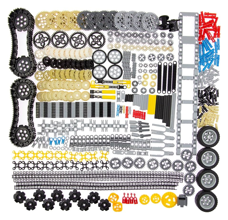 Mecanismos LEGO Technic — engranajes, palancas, ejes, motores — ensamblados sin soldadura. Bajada accesible de los pines motorizados de EMERGE/inForm: lo que en investigación cuesta miles de dólares, en una mesa de clase se prototipa con LEGO. La cápsula lo destaca por su modularidad: ideal para experimentar sin compromiso técnico previo.